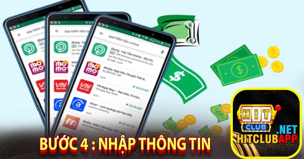 Bước 4 : Nhập thông tin