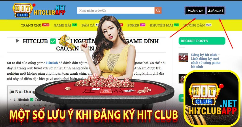 Một số lưu ý khi đăng ký hit club 